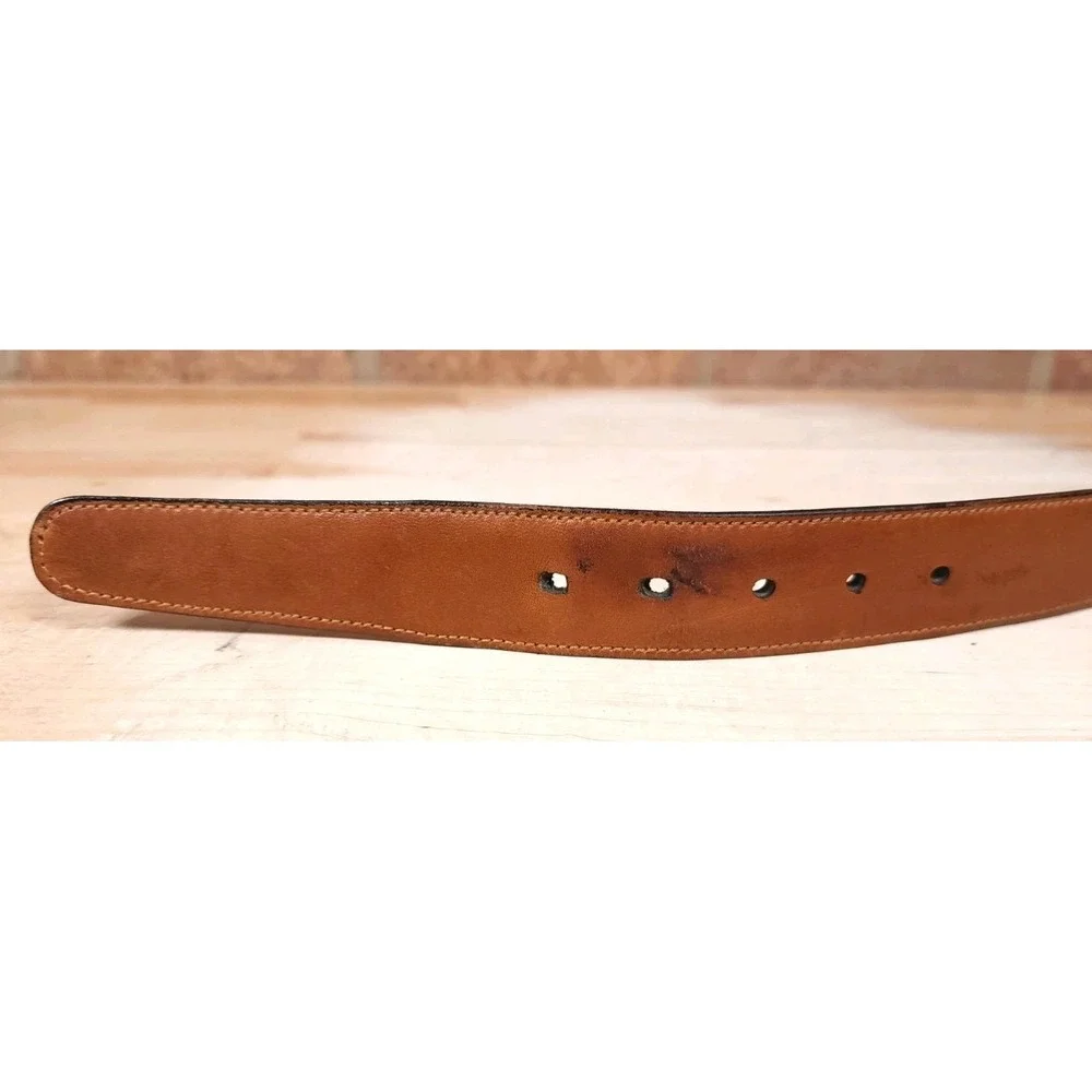 Trafalgar Bos Taurus Midwestern‎ Basic Glove Leather Black Belt 34 Handmade USA